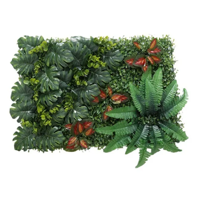 Gazon Artificiel - DIY Pelouse Miniature, Ornement Jardin, Feuilles rouges N4U7