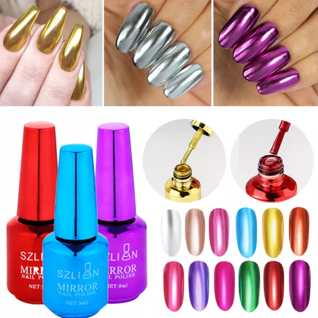 Metallic Nail Polish Magic Mirror Effect Chrome Nail Art Polish Varnish