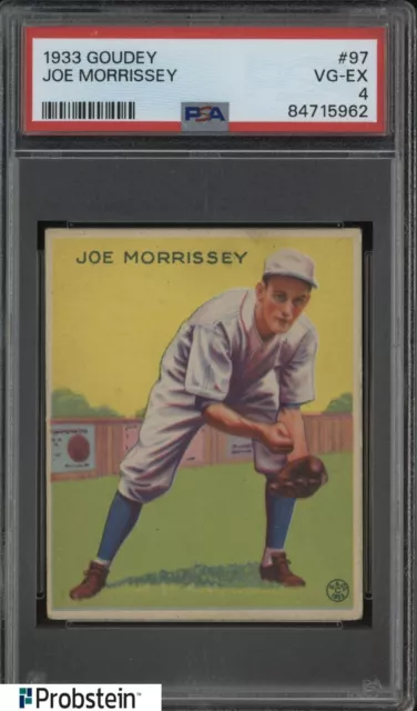1933 Goudey #97 Joe Morrissey Cincinnati Reds PSA 4 VG-EX