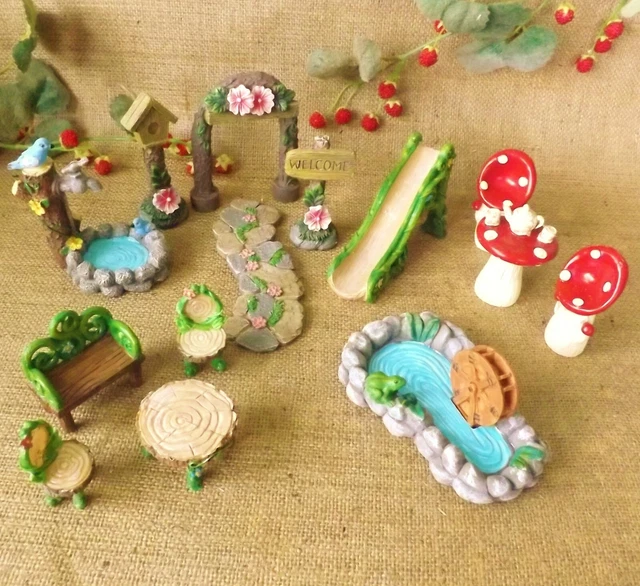 Craft Supplies & Tools Miniature Dollhouse Fairy Garden 10 Fairy Tale