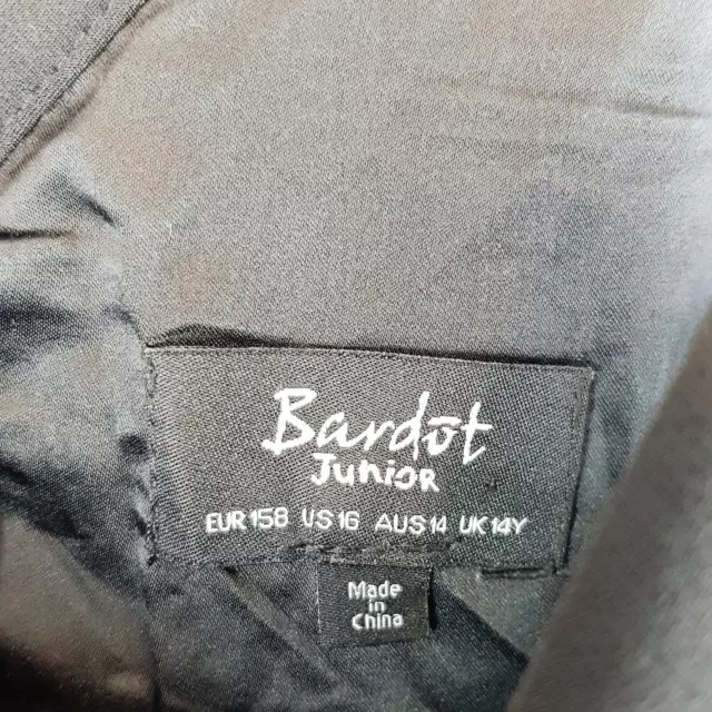 BARDOT Junior Girls Size 14 Black Embroidered Playsuit 3