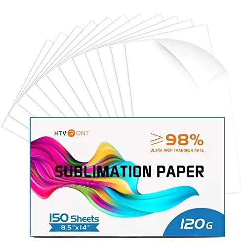 HTVRONT Sublimation Paper 8.5x14 inches - 150 Sheets Sublimation Paper Compat...