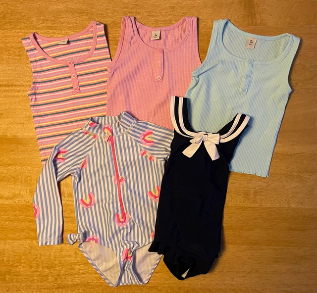 Pacchetto di costumi da bagno e giubbotti per ragazze età 2-3 anni