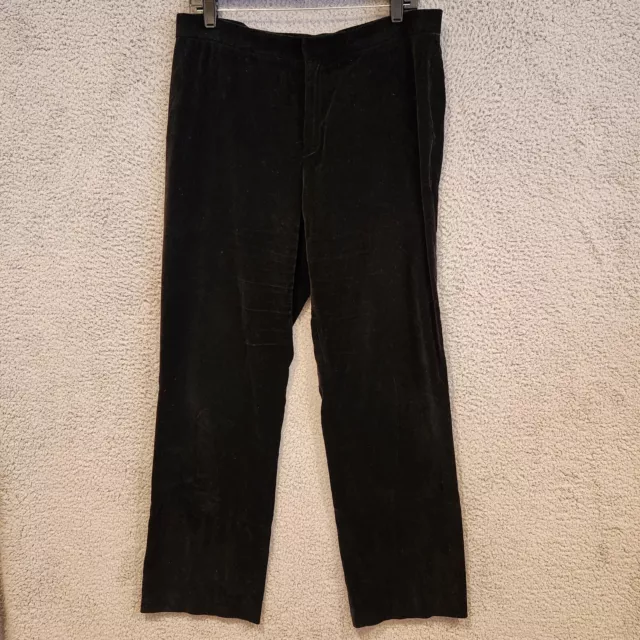 LAUREN RALPH LAUREN Pants Womens Size 12 Black Velvet Straight Leg