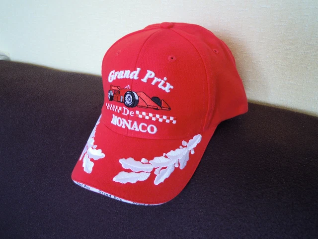 Rare / Cap: Monaco Grand Price Red Ferrari Formula 1 F1 / Cap New