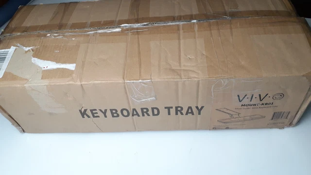 VIVO Silver Adjustable Computer Keyboard & Mouse Platform Tray Under Desk Mount