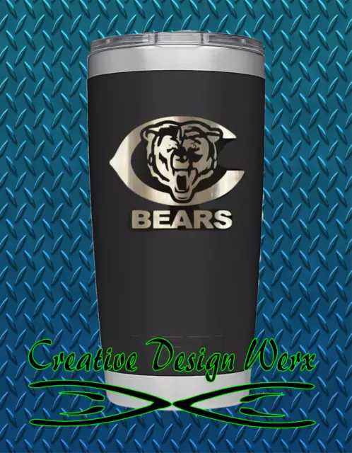 Chicago Bears YETI Laser Engraved 20 or 30 oz Tumbler  Colster Koozie