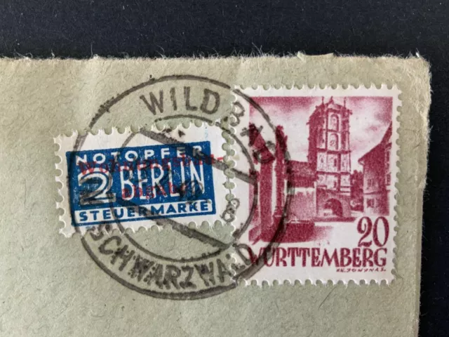 FRANZÖSISCHE ZONE WOHNUNGSBAUMARKEN 1948-1949 SCHÖNE BRIEFE 2a,2b,3 etc (20180c