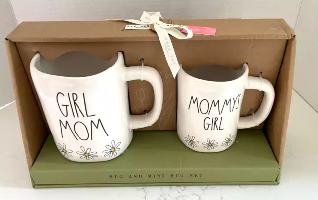 Rae Dunn Girl Mom & Mini Mommy's Mug Set 2 Pieces NWT