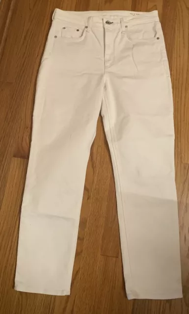 Rag & Bone Women's Jeans White Denim Pants Nina High Rise Ankle Cigarette  Sz 30