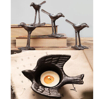 Cast Iron Bird Holder Decorative Candelabra Candlestick Candle Holder Stand Gift