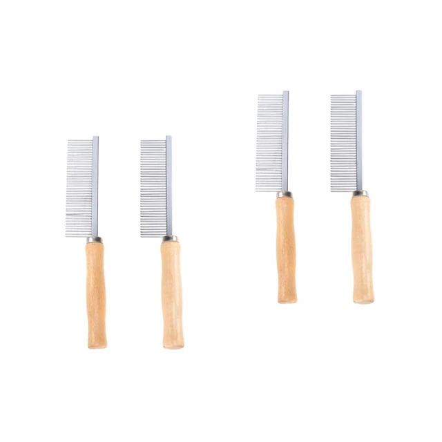 4 pcs Haustier Kamm Pet Kämme für Katzen Stahl Kamm Hund Pflege