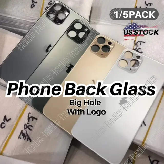 Replacement Rear Back Glass Big Hole For iPhone 15 14 13 12 11 Pro XR XS X 8 Lot