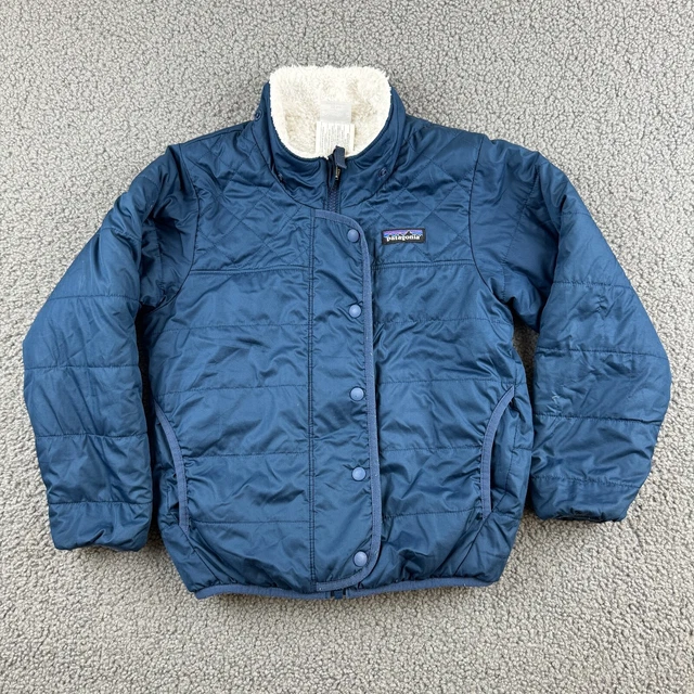 PATAGONIA REVERSIBLE DREAM Song Jacket blue puffer plush fleece