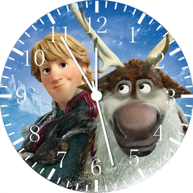 Disney Frozen Frameless Bordes Wall Clock Bonito Para Regalos O Decoración W476