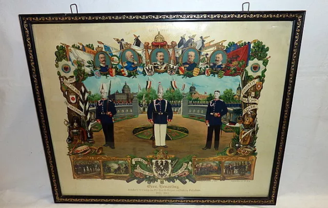 Reservistenbild kaiserlich 1. Garde-Regiment Potsdam 1913, sehr gut erhalten !!!