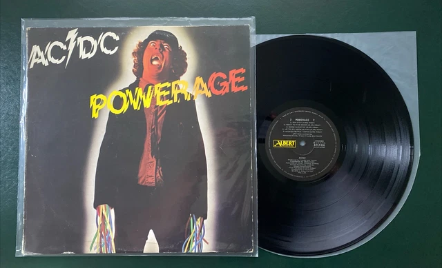 ACDC AC/DC POWERAGE Black Strobe Australian Albert Vinyl Record $135.00 ...