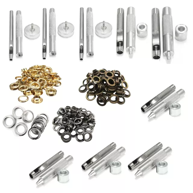 3mm-20mm 100pcs Ojales Arandelas Con Mano Fijación Tool para Artesanía en Piel