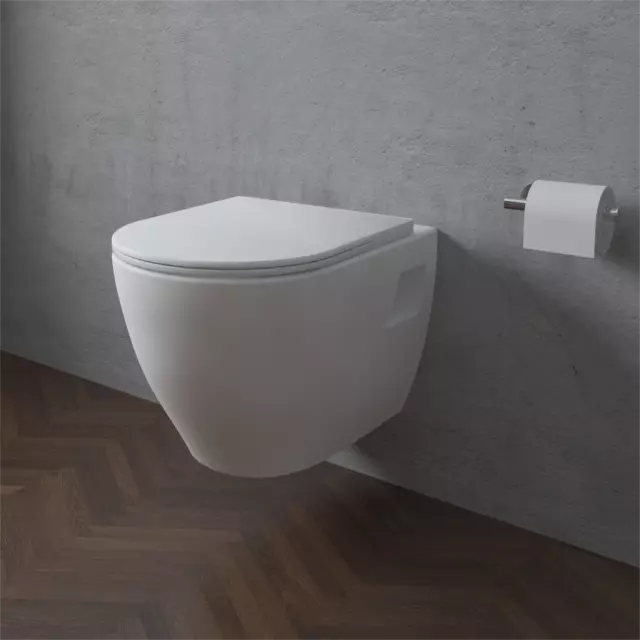 Bathroom 1.14m Concealed Cistern Frame &Wall Hung Toilets Soft Close Seat Pan WC