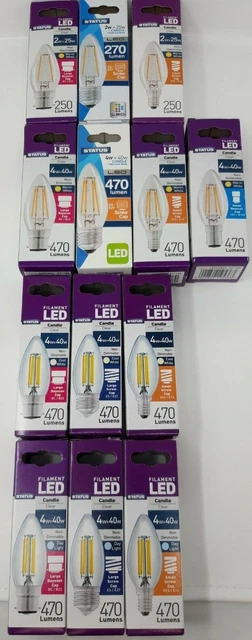 LED Candle Clear Filament Light Bulbs 2w/4w B22 E27 E14 B15 Warm Cool Daylight