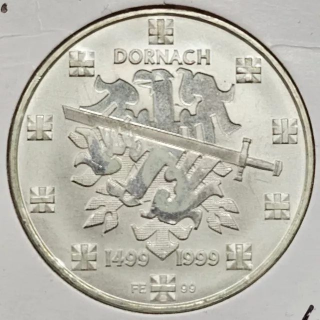 Switzerland 20 Francs 1999, KM#87, DORNACH Silver Proof