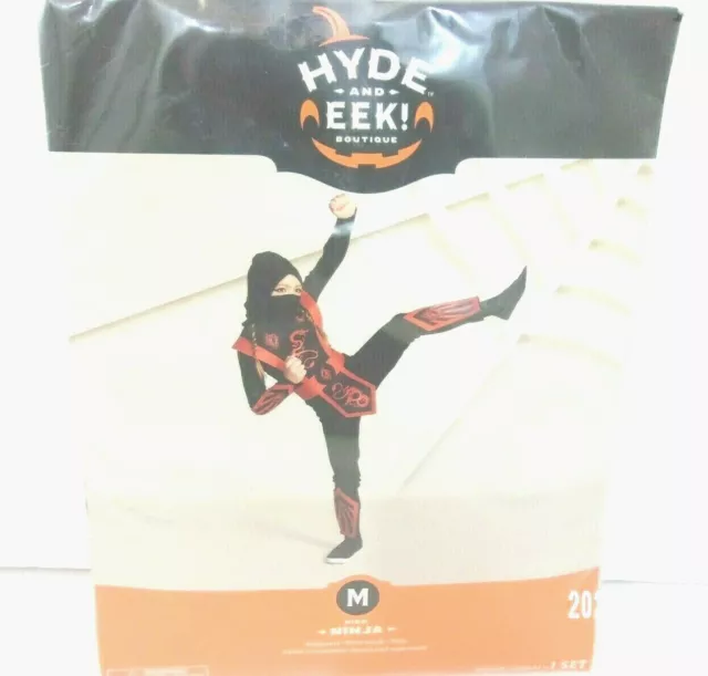 Hyde And Eek Boutique Ninja Halloween Costume Kids Size 8-10  52-55 Inch NEW