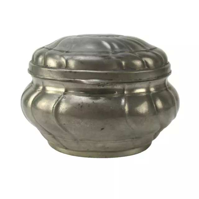 Uralte Zinn Zuckerdose im Rokoko / Barock Stil 19. Jahrhundert Pewter Sugar Pot