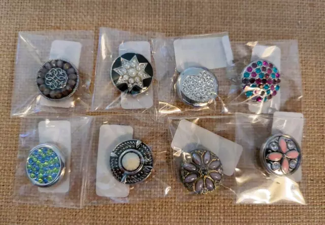 Lot of 8 Standard  Size 20MM Authentic Ginger Snaps- Fashion Jewelry  Set - 15A