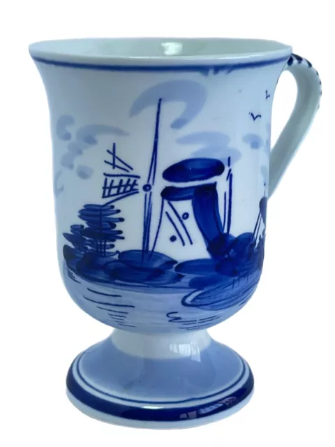 Delft Blauw Coffee tea Mug cup  Windmill  4 1/2" signed numbered #934 handpaint