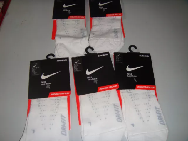 NEW 5 PAIRS NIKE ANTI-BLISTER DRI-FIT No-Show Running Socks | FREE SHIPPING!!!