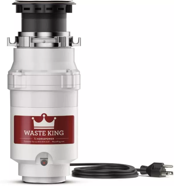 Waste King L-1001 Garbage Disposal 1/2 HP with Power Cord