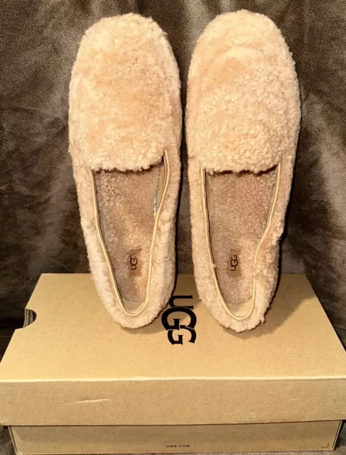 UGG WOMEN S HAILEY Fluff Loafer Slip On Slippers Suntan Uk 9 Eu 42 New 110 57.00 PicClick UK