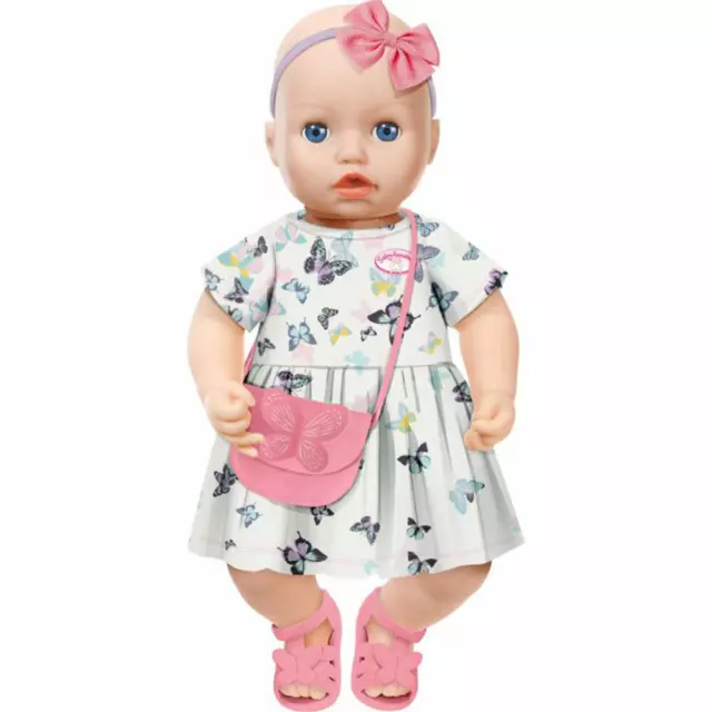 Zapf Creation Baby Annabell Kleid Set mit Schuhe und Tasche Kleidung Puppe 43 cm