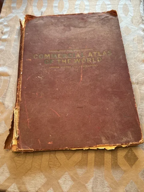 Vintage Commercial Atlas Of The World Geographical Publishing Co 1939 Read Descr