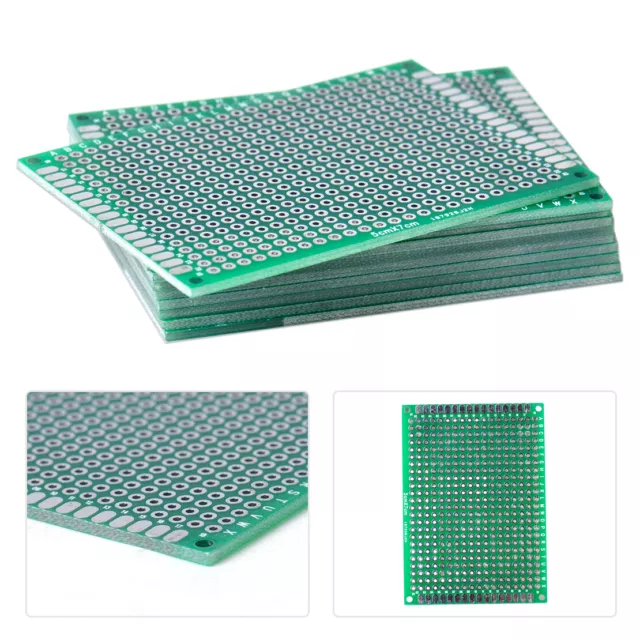 10pcs Universal DIY Double Side Prototype PCB Board Tinned FR4 Breadboard 5x7cm