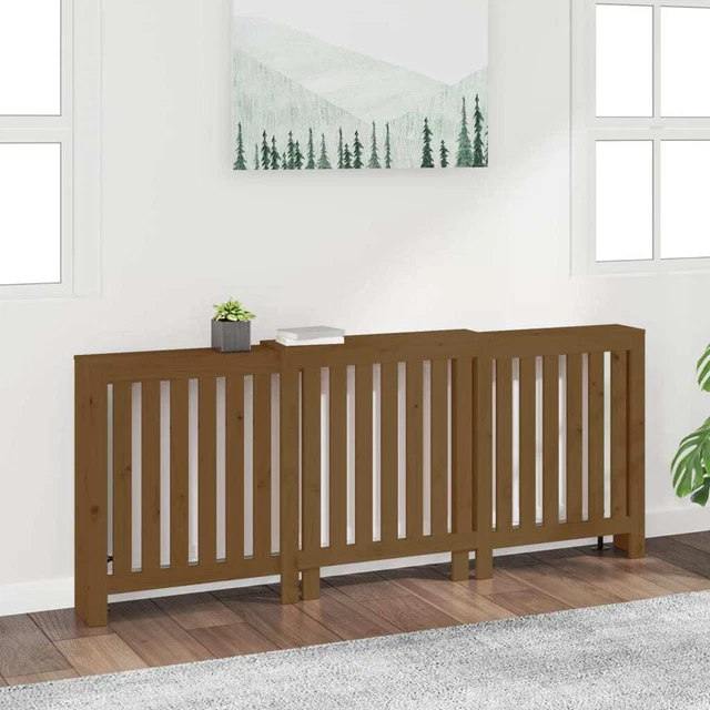 Vidaxl Copertura Termosifone Miele 210x21x85 cm Legno Massello Pino