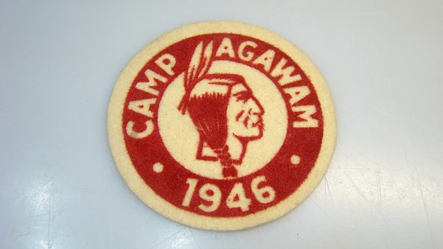 1946 Boy Scouts Camp Agawam Felt Indian Patch Scout Badge