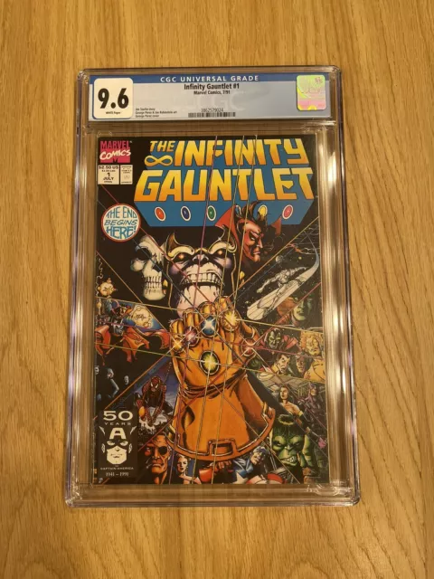 Infinity Gauntlet #1 CGC 9.6 NM+ Avengers Infinity War/End Game *WP* Thanos