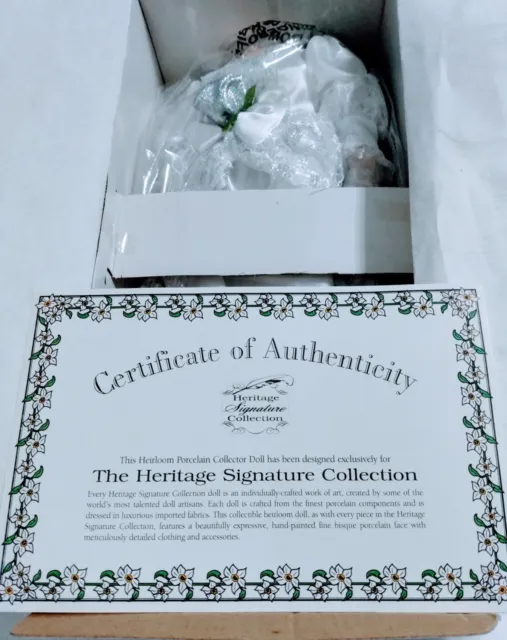 Heritage Signature Collection Angel Porcelain Doll w/wings "Faith"16"  New/Box ! 4