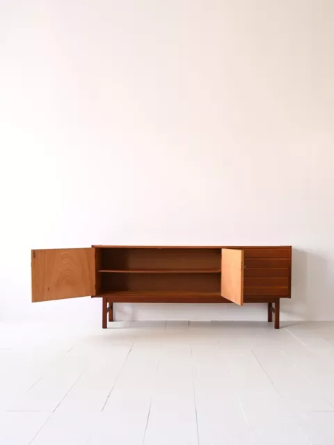 MidCentury Sideboard scandinavo vintage in teak, design vintage scandinavo, 60s 3