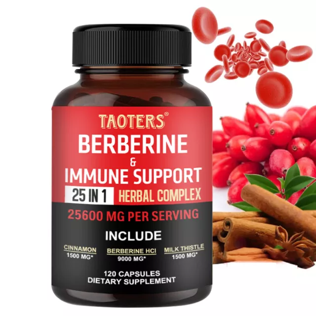 BERBERINE PLUS HCL 300mg 120 Caps PREMIUM & HIGH QUALITY EXTRACT SOFTGELS