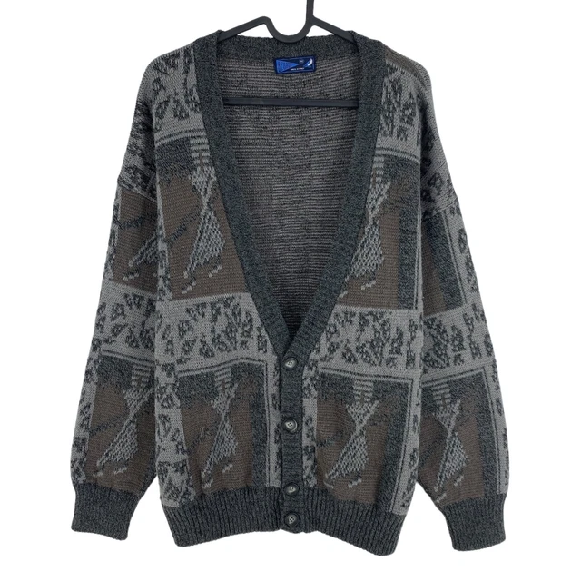 Pull Vintage Enrico Gorlani Gris - Taille 42 (UE 52), Occasion Très Bon état