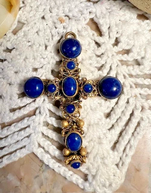 ANCIEN PENDENTIF PLAQUÉ Or Croix du Nord Vitafor 9,5 g - 35