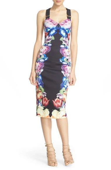 TED BAKER DEONY Tapestry Flora Buckle Dress brand new UK size
