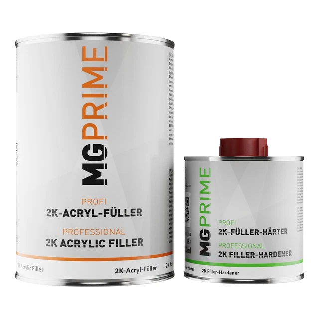 Kit 2K riempitivo epossidico & indurente HS Primer per auto nero 1,3 kg