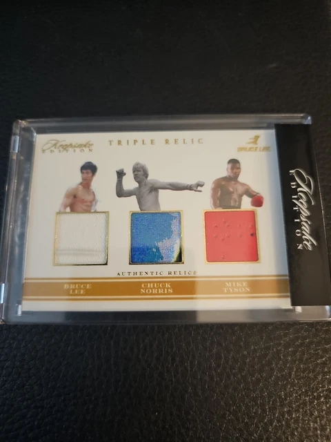 Carte Souvenir Bruce Lee & Floyd Mayweather Jr - Double Relique Encastrée, édition 2024 #1/2