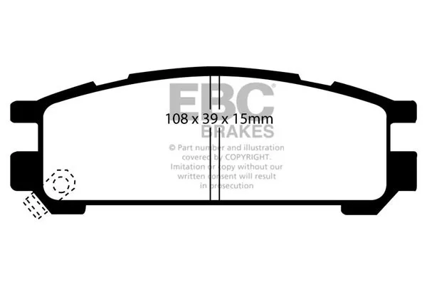 EBC Bluestuff Rear Brake Pads for Subaru Legacy Outback 2.5 (150 BHP) (96 > 99)