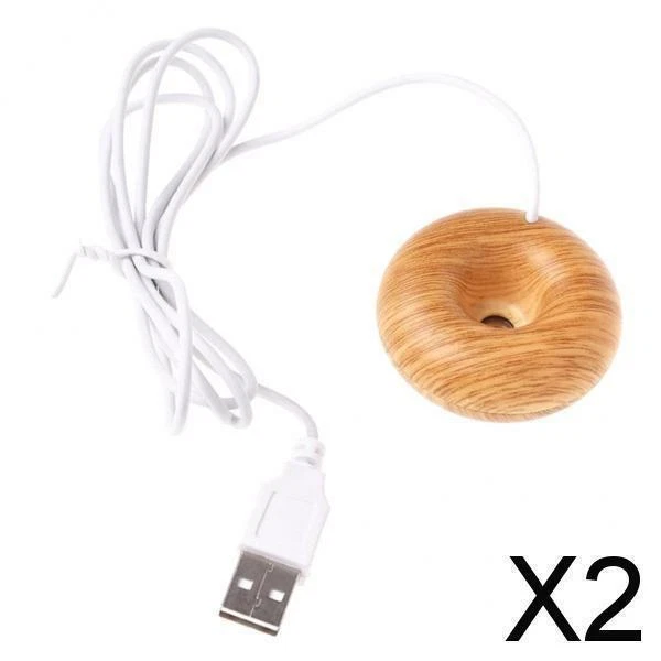 2X mini usb donut humidificateur purificateur d'air diffuseur voiture de bureau
