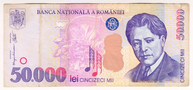 2000 Romania 50000 Lei 2439386 Paper Money Banknotes Currency