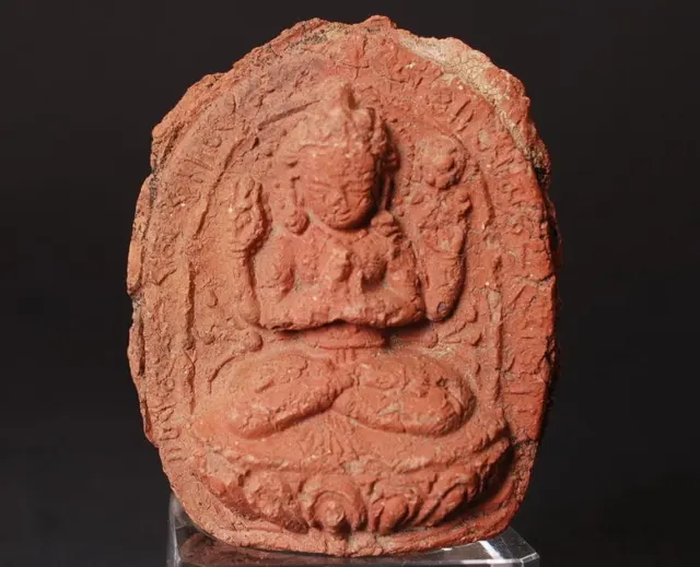 Old Clay 4 Hands Kwan-Yin TSATSA! Tibetan Buddhist Ant